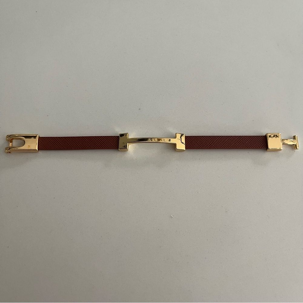 Gold and Brown Women's Bracelet - Picture 3 of 6